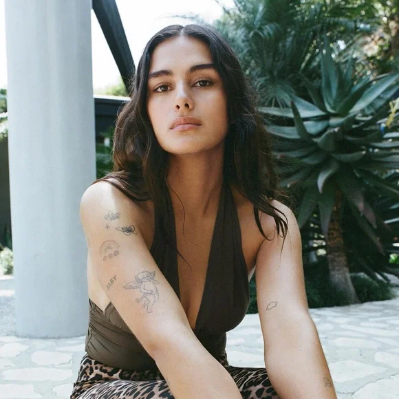 RUCHED POLYAMIDE HALTER TOP - Picture 3 of 9